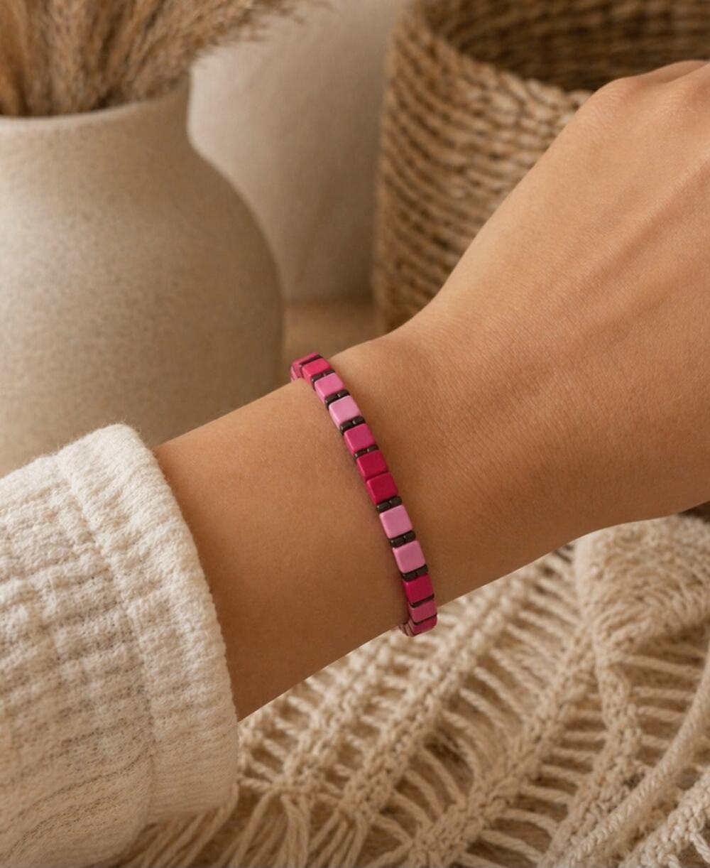 Pomina Pink Stretch Bracelet New